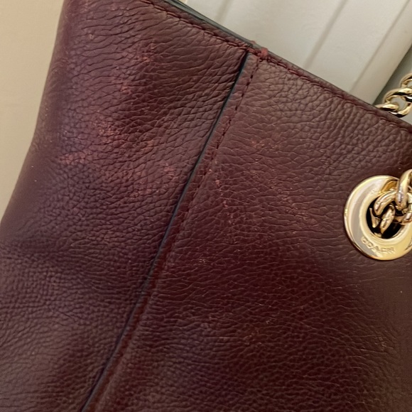 Preloved Coach bag - beautiful burgundy - Picture 4 of 7